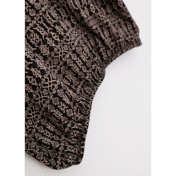 Free People Full Bloom Peasant Top Pullover in Black Flutter Boho Cotton L $98 - Picture 11 of 16